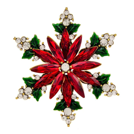 Elevate Your Holiday Look with Our Sparkling Christmas Crystal Snowflake Pin ⛄❄️ - Home Kartz