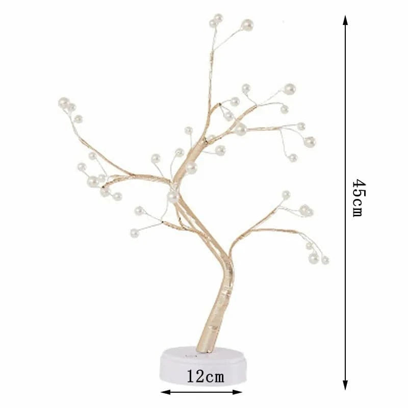 Enchanting 3D Copper Wire Fire Tree Pearl Night Light – Illuminate Your Space with Elegance 🌟 - Home Kartz