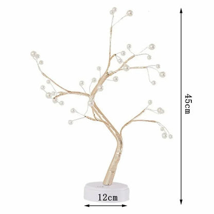 Enchanting 3D Copper Wire Fire Tree Pearl Night Light – Illuminate Your Space with Elegance 🌟 - Home Kartz