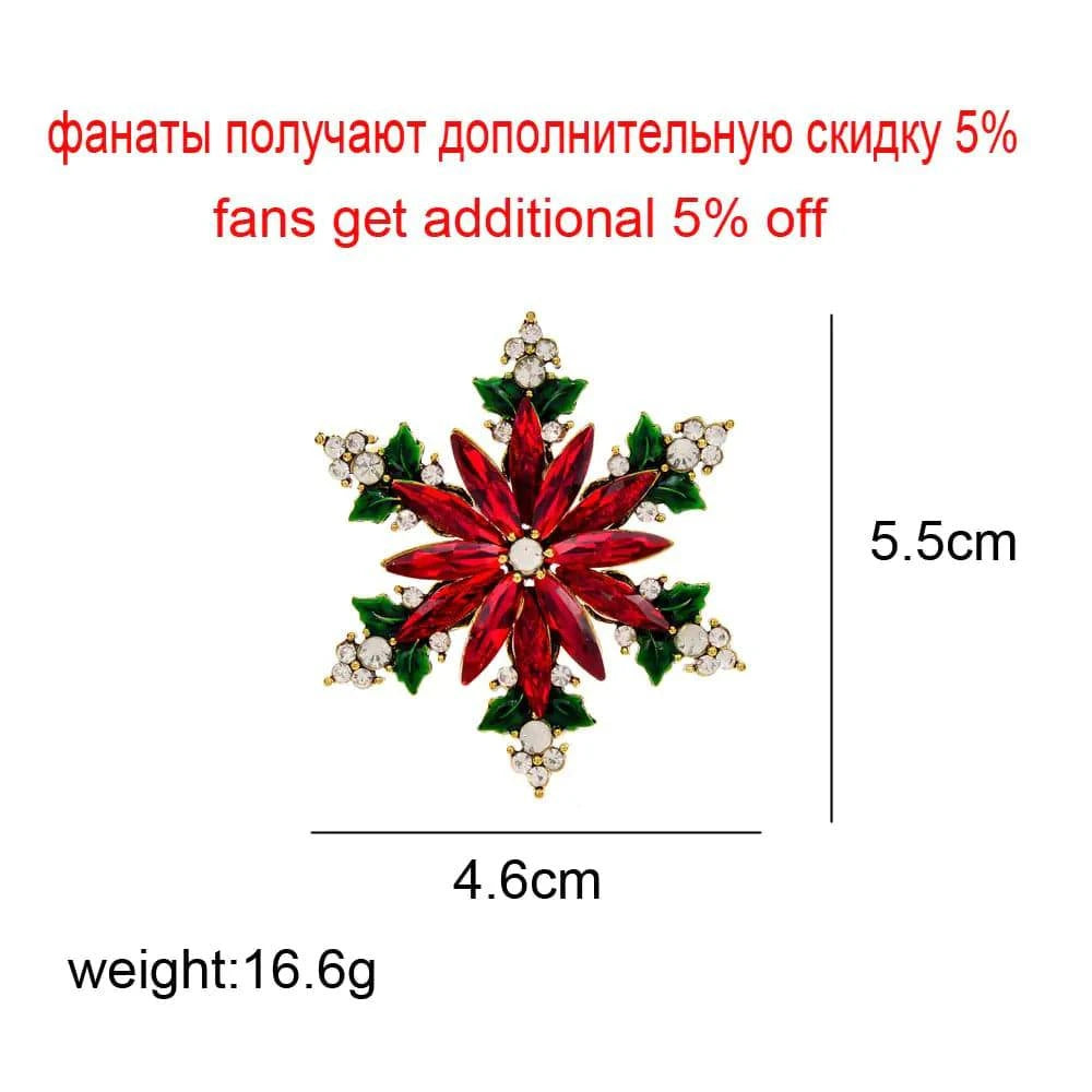 Elevate Your Holiday Look with Our Sparkling Christmas Crystal Snowflake Pin ⛄❄️ - Home Kartz