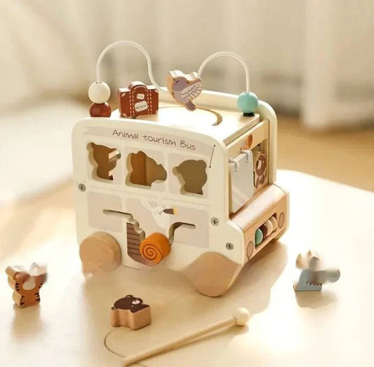 Explore Creative Play with Our Colorful Wooden Bus Toy – Perfect for Young Builders - Home Kartz