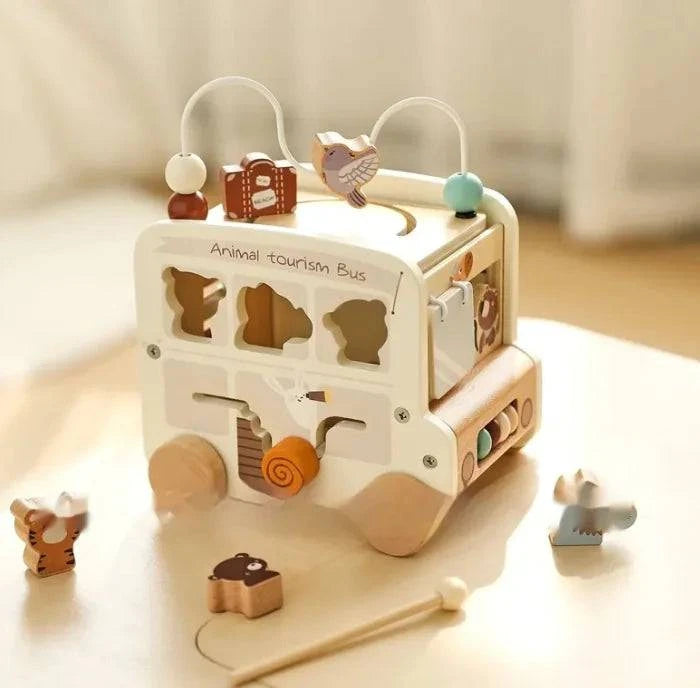 Explore Creative Play with Our Colorful Wooden Bus Toy – Perfect for Young Builders - Home Kartz