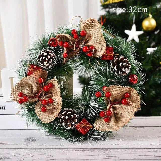 Festive Christmas Wreath Door Garlands – Add Holiday Cheer to Your Door - Home Kartz