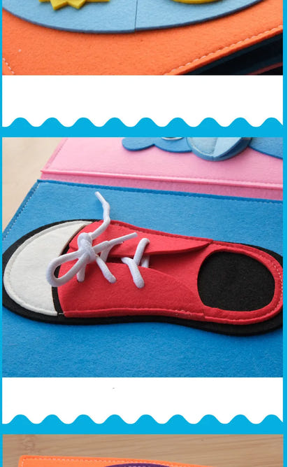 Touch, Learn, Explore: Montessori-Style Felt Cloth Book for Early Development! 👶📚