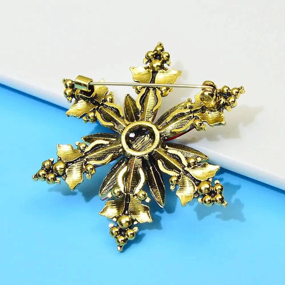 Elevate Your Holiday Look with Our Sparkling Christmas Crystal Snowflake Pin ⛄❄️ - Home Kartz